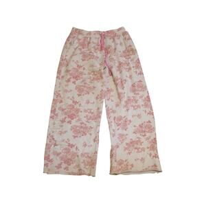 Pink X LoveShackFancy Floral Sweatpants Size Medium Long